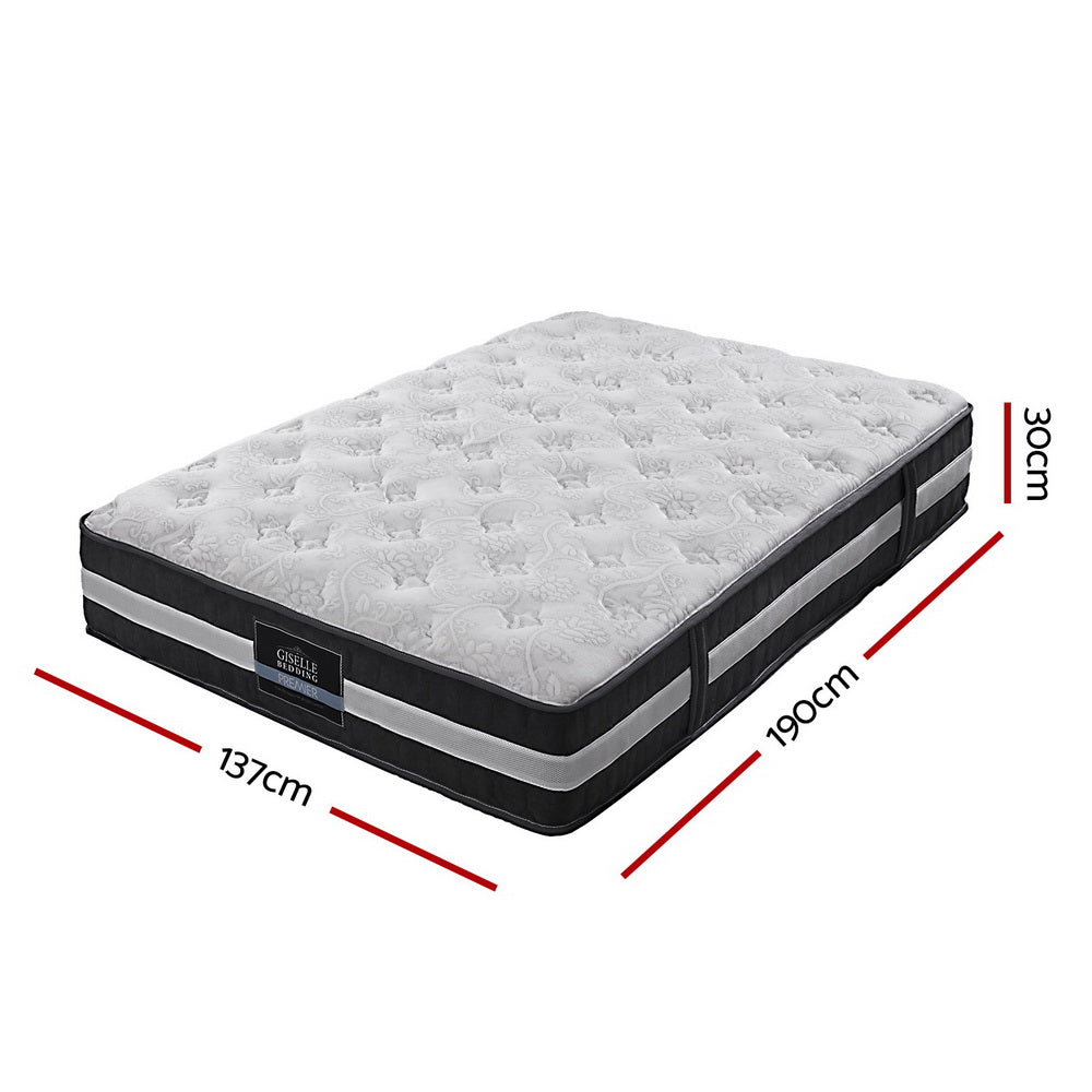 Giselle Bedding Lotus Series Mattress, Premium 30cm Thickness Mattress, Belgium Knitted Fabric Mattress, 7-Zone EvenZon Pocket Spring System Mattress, Enhanced 6-Turn Coil Mattress, Zero Partner Disturbance Mattress, High-Density Foam Mattress, Egg-Shaped Foam Mattress, Hypo-allergenic Materials Mattress, 99% Dust Mite Resistant Mattress, No Harmful Chemicals Mattress, Easy to Rotate with Handles Mattress.