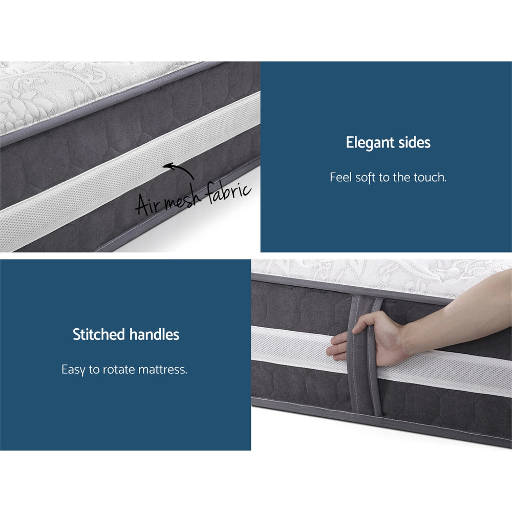 Giselle Bedding Lotus Series Mattress, Premium 30cm Thickness Mattress, Belgium Knitted Fabric Mattress, 7-Zone EvenZon Pocket Spring System Mattress, Enhanced 6-Turn Coil Mattress, Zero Partner Disturbance Mattress, High-Density Foam Mattress, Egg-Shaped Foam Mattress, Hypo-allergenic Materials Mattress, 99% Dust Mite Resistant Mattress, No Harmful Chemicals Mattress, Easy to Rotate with Handles Mattress.