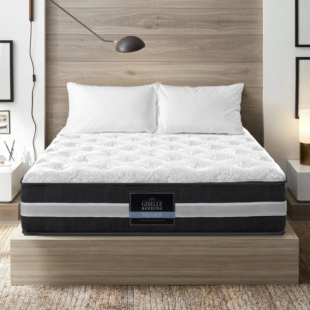 Giselle Bedding Lotus Series Mattress, Premium 30cm Thickness Mattress, Belgium Knitted Fabric Mattress, 7-Zone EvenZon Pocket Spring System Mattress, Enhanced 6-Turn Coil Mattress, Zero Partner Disturbance Mattress, High-Density Foam Mattress, Egg-Shaped Foam Mattress, Hypo-allergenic Materials Mattress, 99% Dust Mite Resistant Mattress, No Harmful Chemicals Mattress, Easy to Rotate with Handles Mattress.
