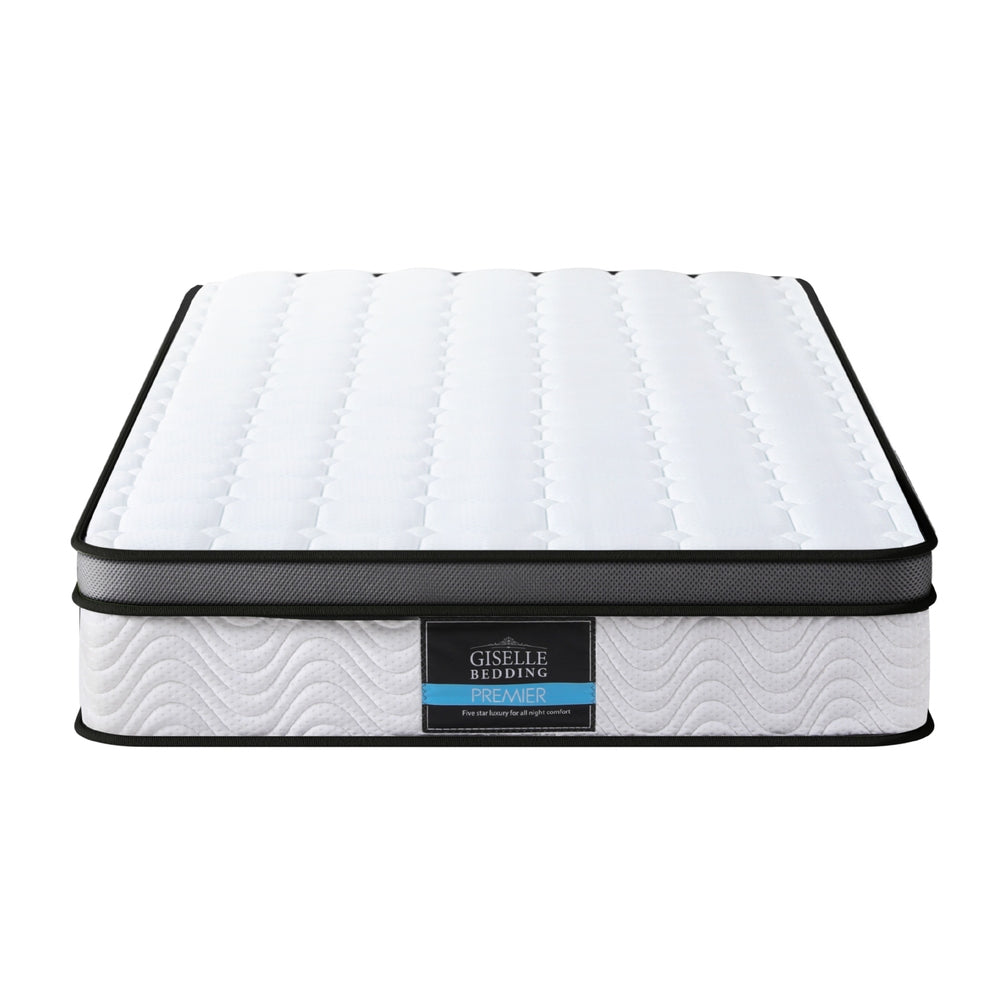 giselle bedding mattress, sorrento series mattress, 25cm thick mattress, medium-firm bonnell spring mattress, cool gel memory foam mattress, high-density foam mattress, quilted top mattress, hypoallergenic mattress, dust mite resistant mattress, luxury comfort spring mattress, breathable mattress for cool sleep, spinal support mattress, pressure relief mattress