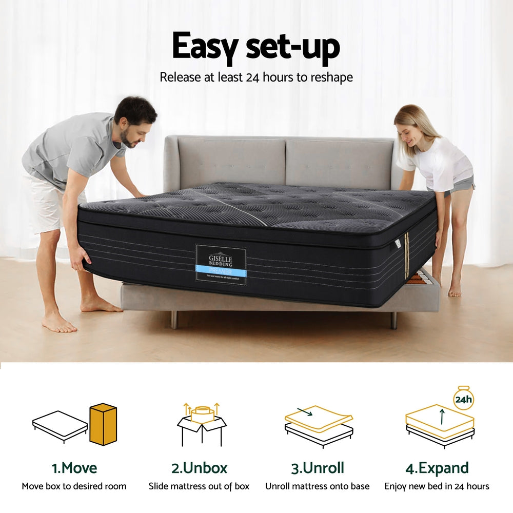 Giselle Bedding Midnight Series Mattress | 35cm Hybrid | Queen