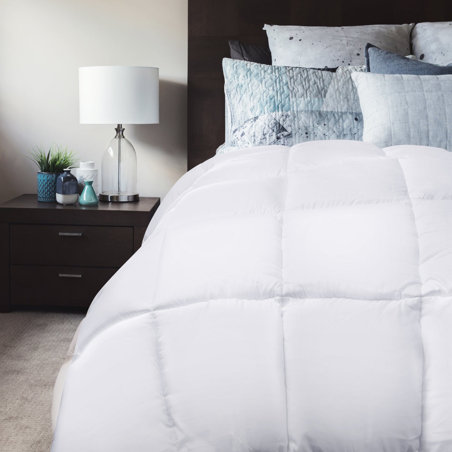 Royal Comfort 800GSM Silk Blend Quilt Duvet Ultra Warm Winter Weight - Queen - White