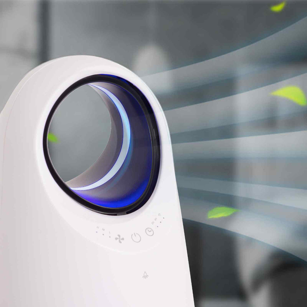 Ultra Quiet Eco Flow Air Purifier for Dust Mite Allergy WI-FI Control HEPA Filter White