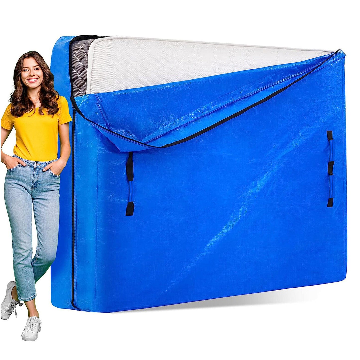 Super King Mattress Storage & Moving Bag | Waterproof Dust Cover | 210 × 210 × 42 cm