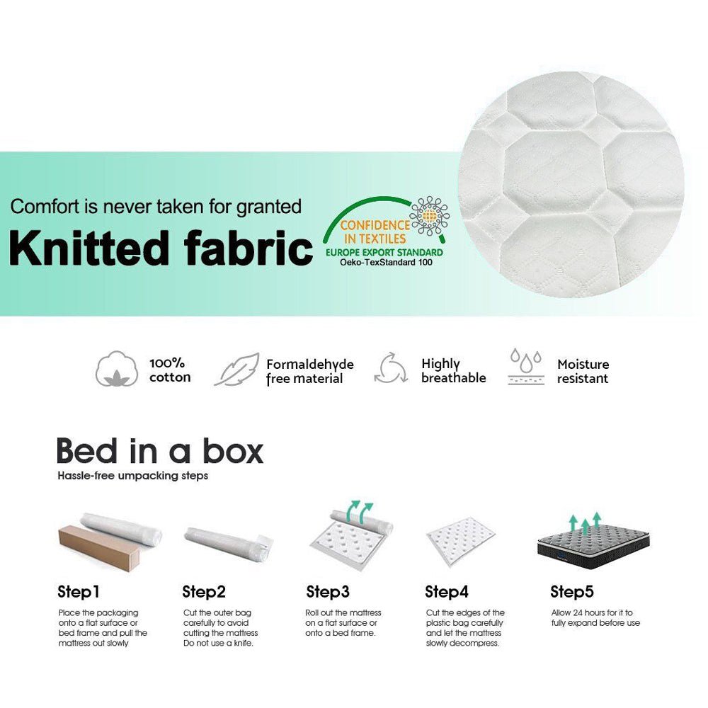 king single hypoallergenic mattress, king single mattress for allergy sufferers, 5-zone pocket spring mattress for allergies, anti-mite mattress king single size,