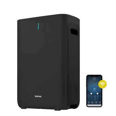 Ionmax Venta ION615 8L desiccant dehumidifier + HEPA, front view | Dust Mite Allergy Solutions Australia