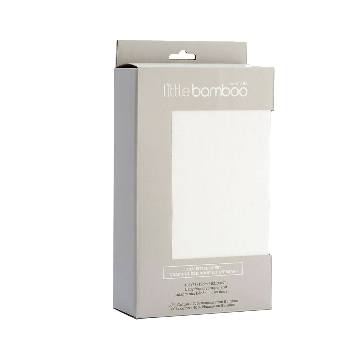 Little Bamboo Jersey Fitted Sheet Cot 135 x 77 x 19cm Dust Mite Allergy Solutions