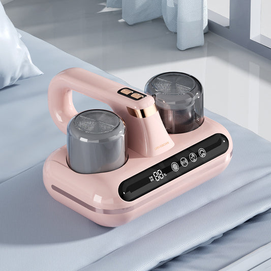 Wireless Dust Mite Vacuum I Pink I UV Sterilisation & Humidity Display I 10,000Pa