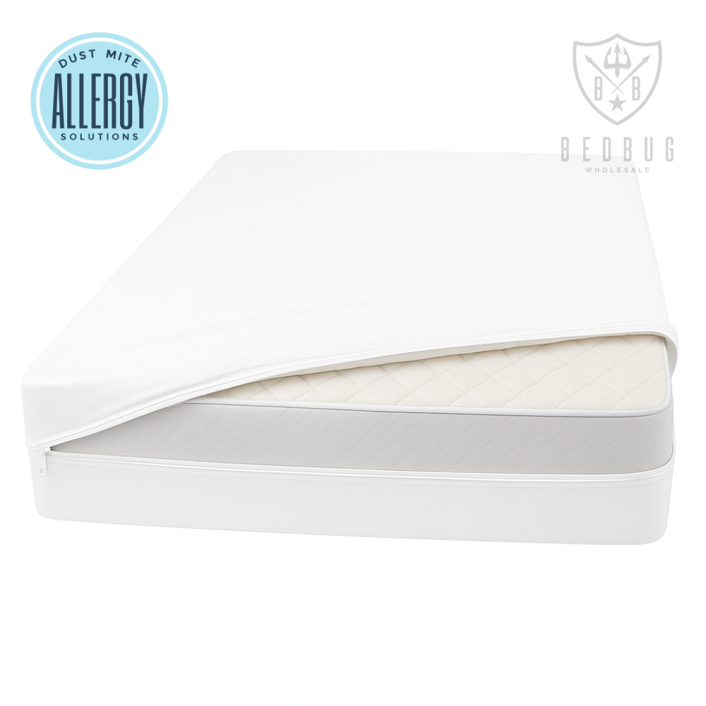 Breathable cotton mattress encasement with velcro zipper lock flap