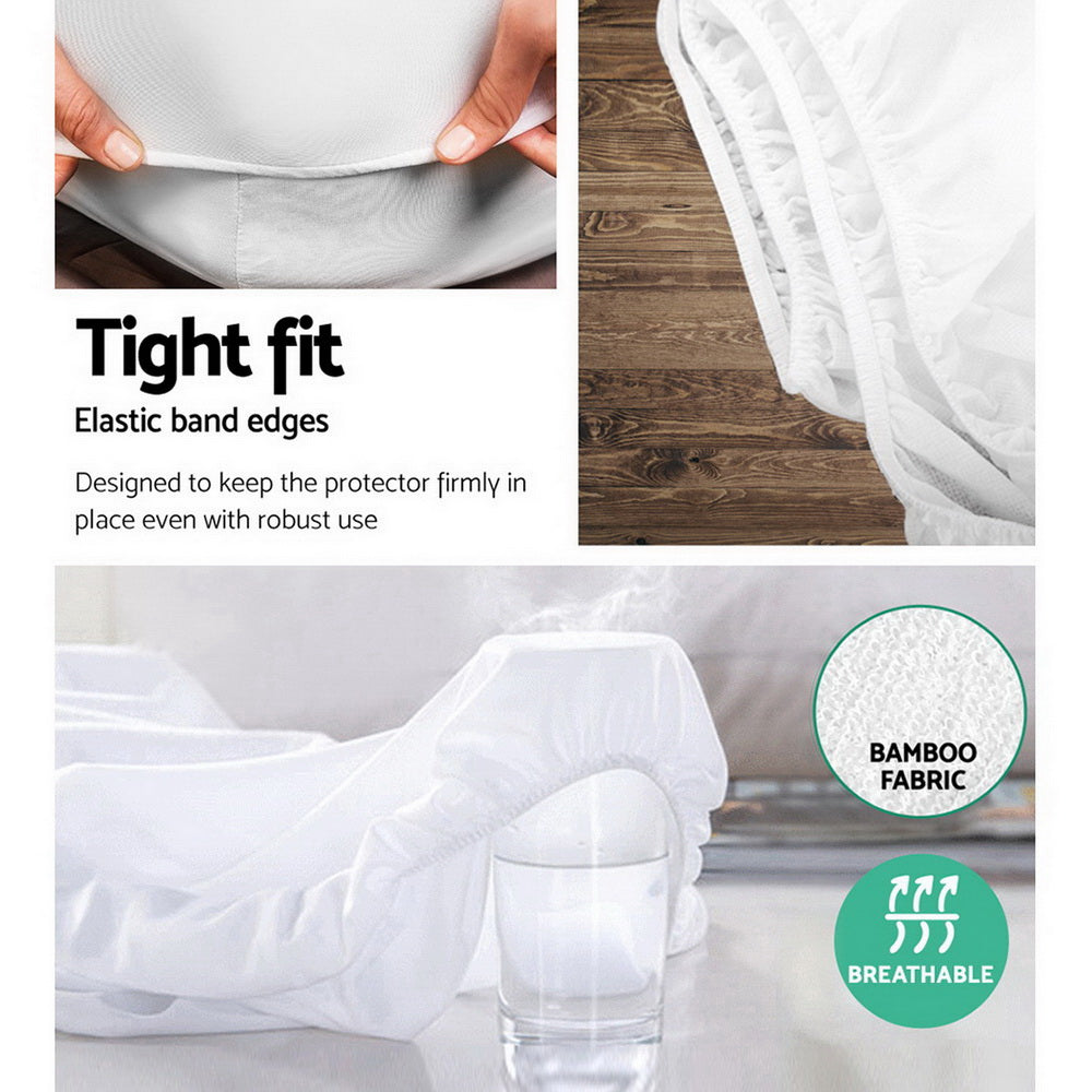 Waterproof Bamboo Mattress Protector Giselle Bedding