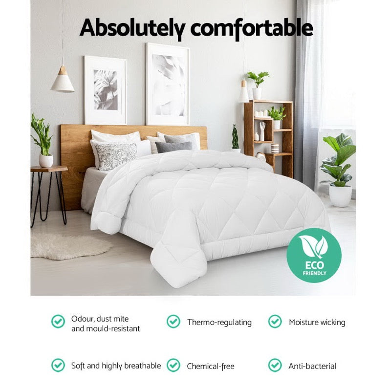 King Size Hypoallergenic Bamboo Microfiber Quilt 700GSM I Dust Mite Allergy Solutions anti-bacterial comforter, anti-bacterial duvet, anti-bacterial blanket, anti-bacterial doona, dust mite resistant comforter, dust mite resistant duvet, dust mite resistant blanket, dust mite resistant doona, mould-resistant comforter, mould-resistant duvet, mould-resistant blanket, mould-resistant doona