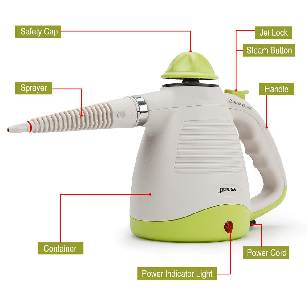 JET-USA Portable Steamer Multi-Purpose High Pressure Handheld - Dust Mite Allergy Solutions