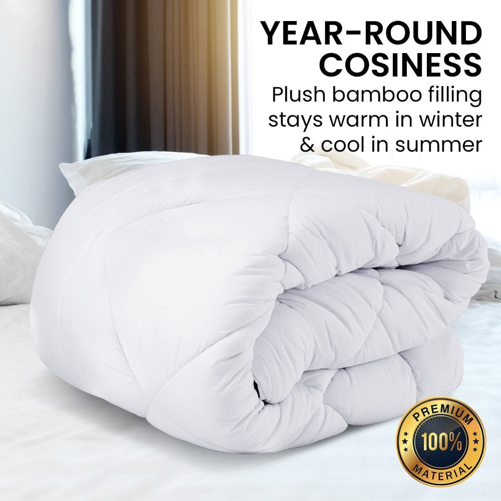 King Size Hypoallergenic Bamboo Microfibre Comforter Quilt 700gsm I Dust Mite Allergy Solutions Australia Dust Mite Resistant - Dust Mite Allergy Solutions - Anti dustmite and anti allergy bedding - Hypoallergenic Quilt - Anti allergy comforter - anti dustmite duvet - Anti dustmite hypoallergenic