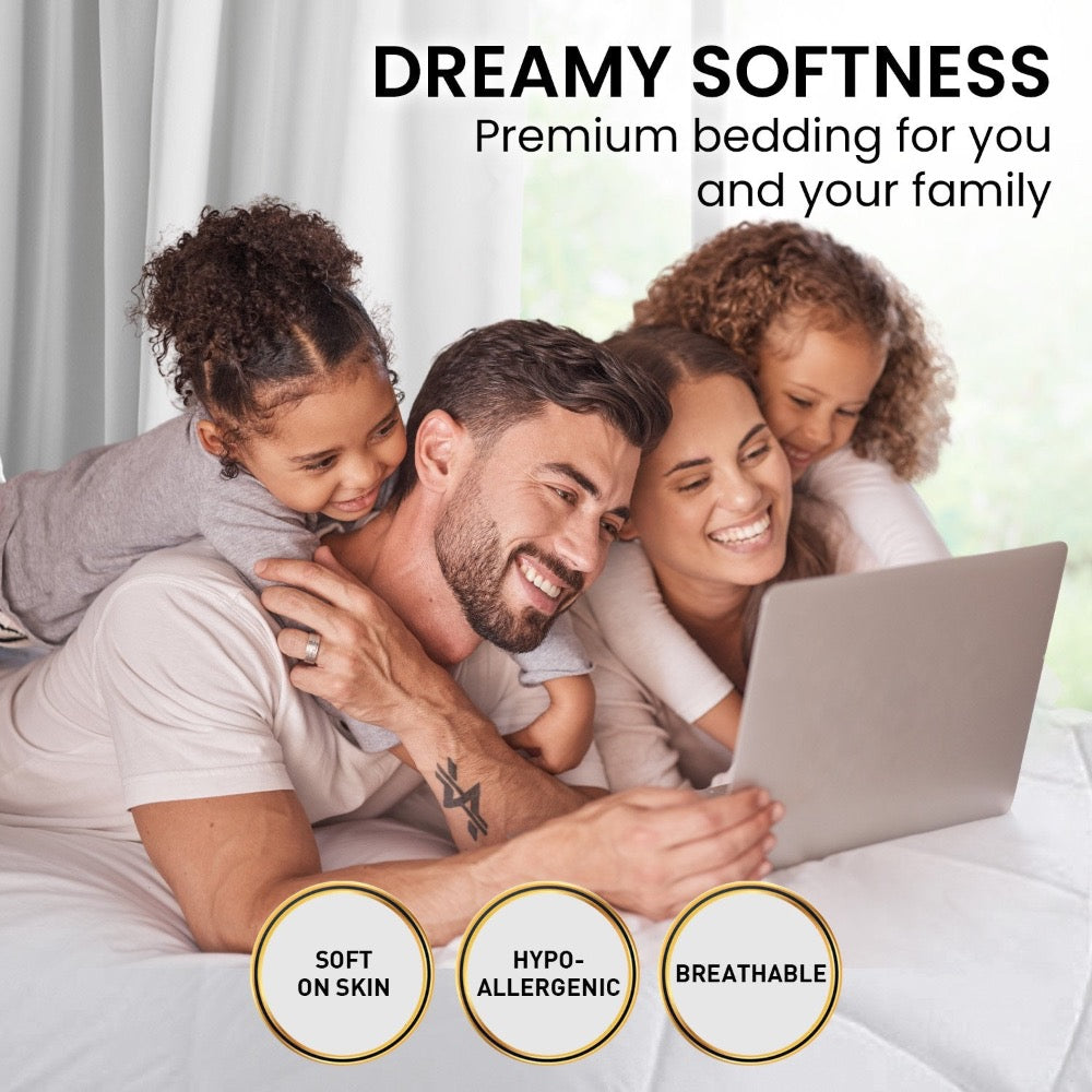 King Size Hypoallergenic Bamboo Microfibre Comforter Quilt 700gsm I Dust Mite Allergy Solutions Australia Dust Mite Resistant - Dust Mite Allergy Solutions - Anti dustmite and anti allergy bedding - Hypoallergenic Quilt - Anti allergy comforter - anti dustmite duvet - Anti dustmite hypoallergenic