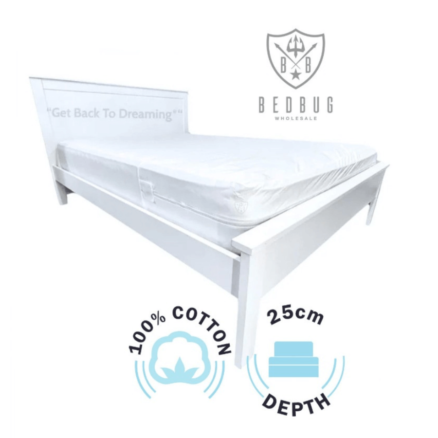 Dust Mite Mattress Cover | 100% Cotton I 25 cm depth I Dust Mite Allergy Solutions Australia