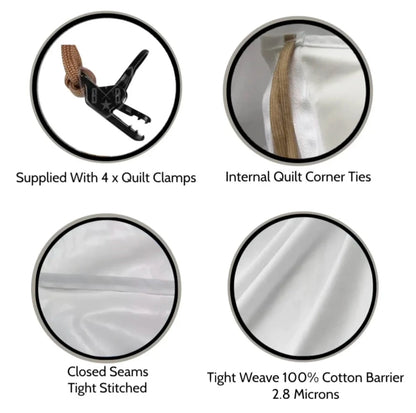 Quit Clamps and Dust Mite Quilt Protectors I Dust Mite Allergy Solutions Australia
