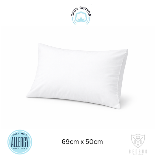 100% Cotton Dust Mite Pillow Protector | Child Standard Size 69x50cm