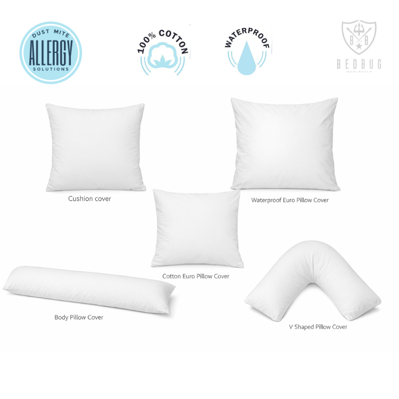 Dust mite pillow protector with zipper for standard Australian pillows
