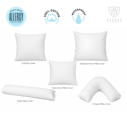 Dust mite pillow protector with zipper for standard Australian pillows