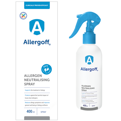 Allergoff Allergen Neutralising Spray — packaging label and ingredients