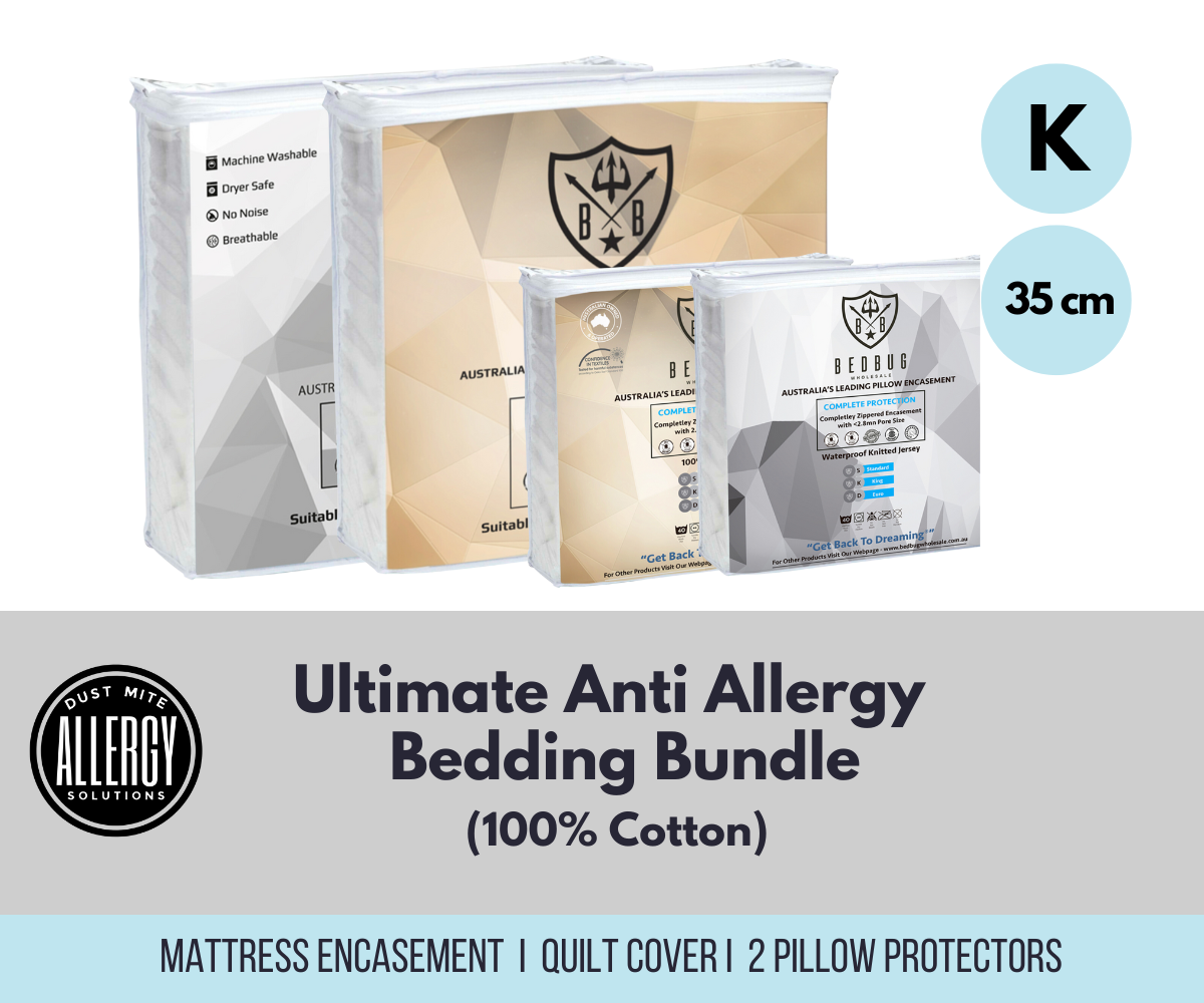 Anti Allergy Bedding Protector Bundle - Mattress, Duvet, Pillow Protectors - Dust Mite Allergy Solutions Australia