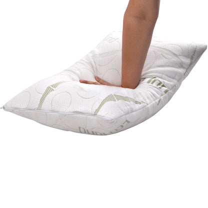 Giselle Bedding Shredded Memory Foam Pillow | Bamboo Cover | Twin Pack