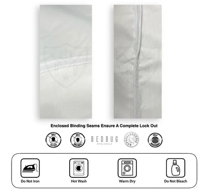 Enclosed Binding Seams for Dust Mite Mattress Protectors I Care Instructions Dust Mite Pillow Protectors