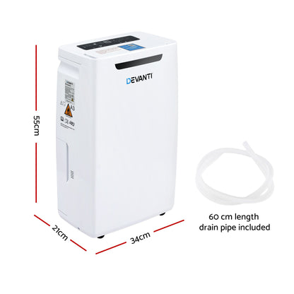 Devanti 16L Dehumidifier Portable Air Dryer Moisture Absorber 5.5L Water Tank Home