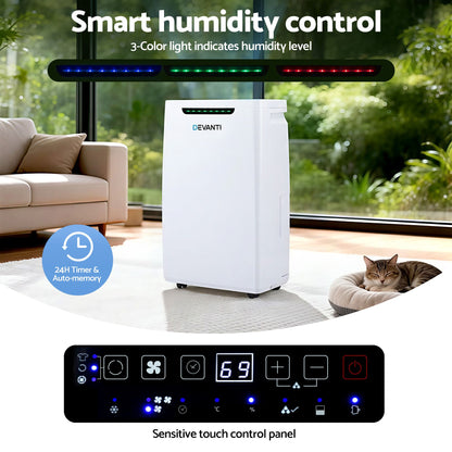 Devanti 16L Dehumidifier Portable Air Dryer Moisture Absorber 5.5L Water Tank Home