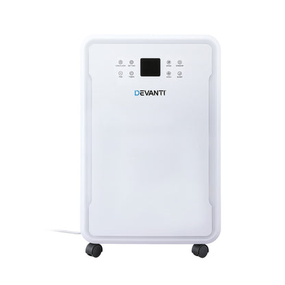 Devanti air purifier on a white background