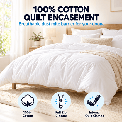 100% cotton dust mite quilt protector