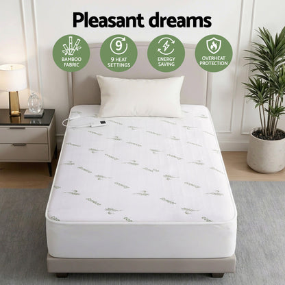 Electric blanket on single bed winter bedding setup warm comfort Dust Mite Allergy Solutions Australia