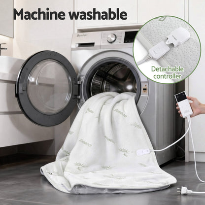 Bamboo Electric Blanket Fitted Heated Underlay | Single