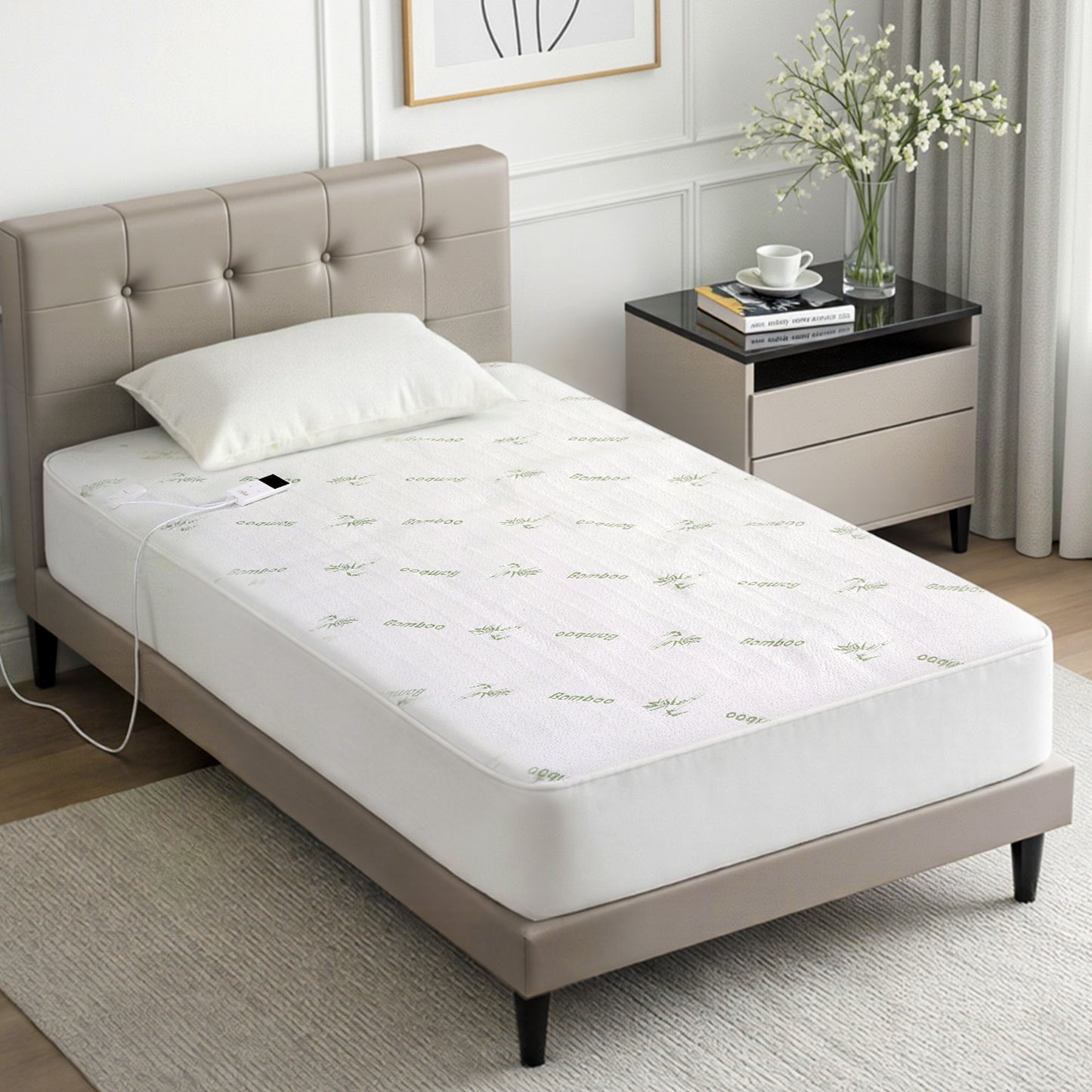 Bamboo Electric Blanket Fitted Heated Underlay | Single