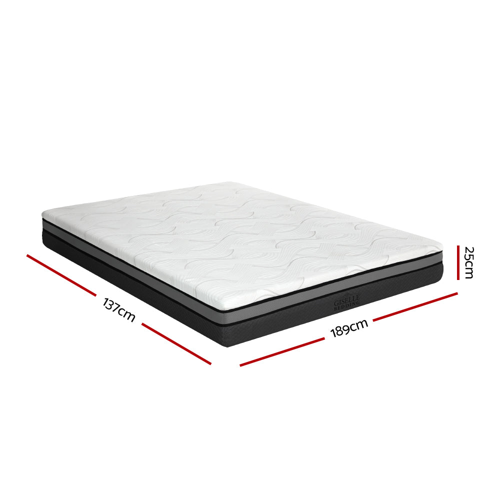 Mattress with dimensions labeled on a white background