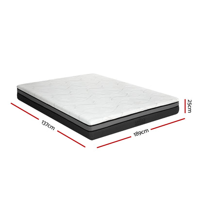Mattress with dimensions labeled on a white background