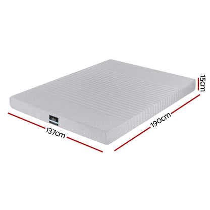 Giselle Bedding NOBLE Series Cool Gel Memory Foam Mattress | Charcoal | 15cm | Double