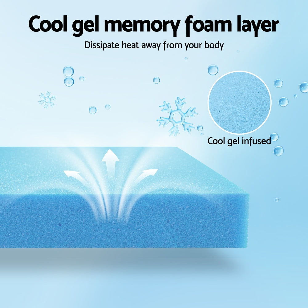 Giselle Bedding NOBLE Series Cool Gel Memory Foam Mattress | Charcoal | 15cm | Double