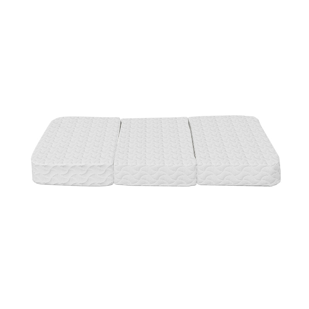 Foldable Baby Cot Mattress | Cool Gel Memory Foam | Bamboo Cover | Portable Tri-Fold