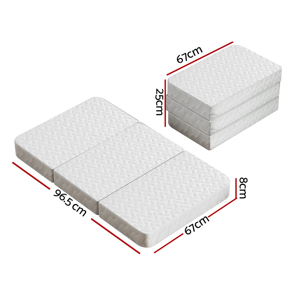 foldable cot mattress, travel baby mattress Australia, 3-fold baby mattress, bamboo cover cot mattress, portable foam mattress for baby, baby travel bed, Giselle foldable mattress, 96.5x67x8 cot mattress, medium firm baby mattress, washable baby mattress cover
