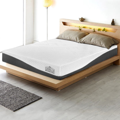 Hypoallergenic cool gel memory foam mattress 21cm queen on bed – Dust Mite Allergy Solutions Australia