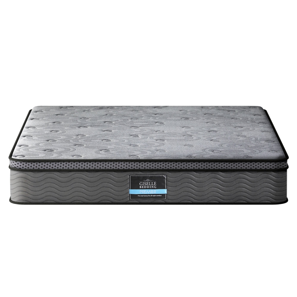 giselle bedding mattress, king size euro top mattress, 26cm thick mattress, medium-firm king mattress, pocket spring mattress, motion isolation mattress, breathable knitted fabric mattress, hypoallergenic king mattress, memory foam support mattress, 6-turn coil mattress, edge support king mattress