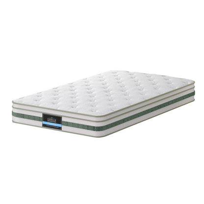 20cm King Single green tea foam pocket spring mattress by Giselle Bedding Dust Mite Allergy Solutions Australia