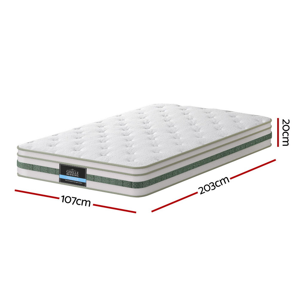 Giselle Mint Series King Single mattress with bamboo fabric cover Dust Mite Allergy Solutions Australia