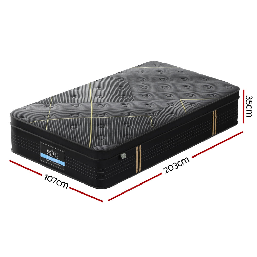 Giselle Bedding Midnight Series Mattress | 35cm Hybrid | King Single