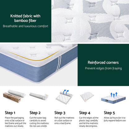 25cm Giselle Mattress Pocket Spring Mattresses Double