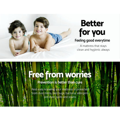 Giselle Bedding Bamboo Mattress Protector | Waterproof | Double