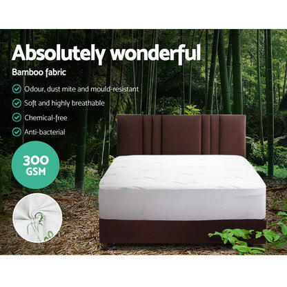 Giselle Bedding Bamboo Mattress Protector | Waterproof | Double
