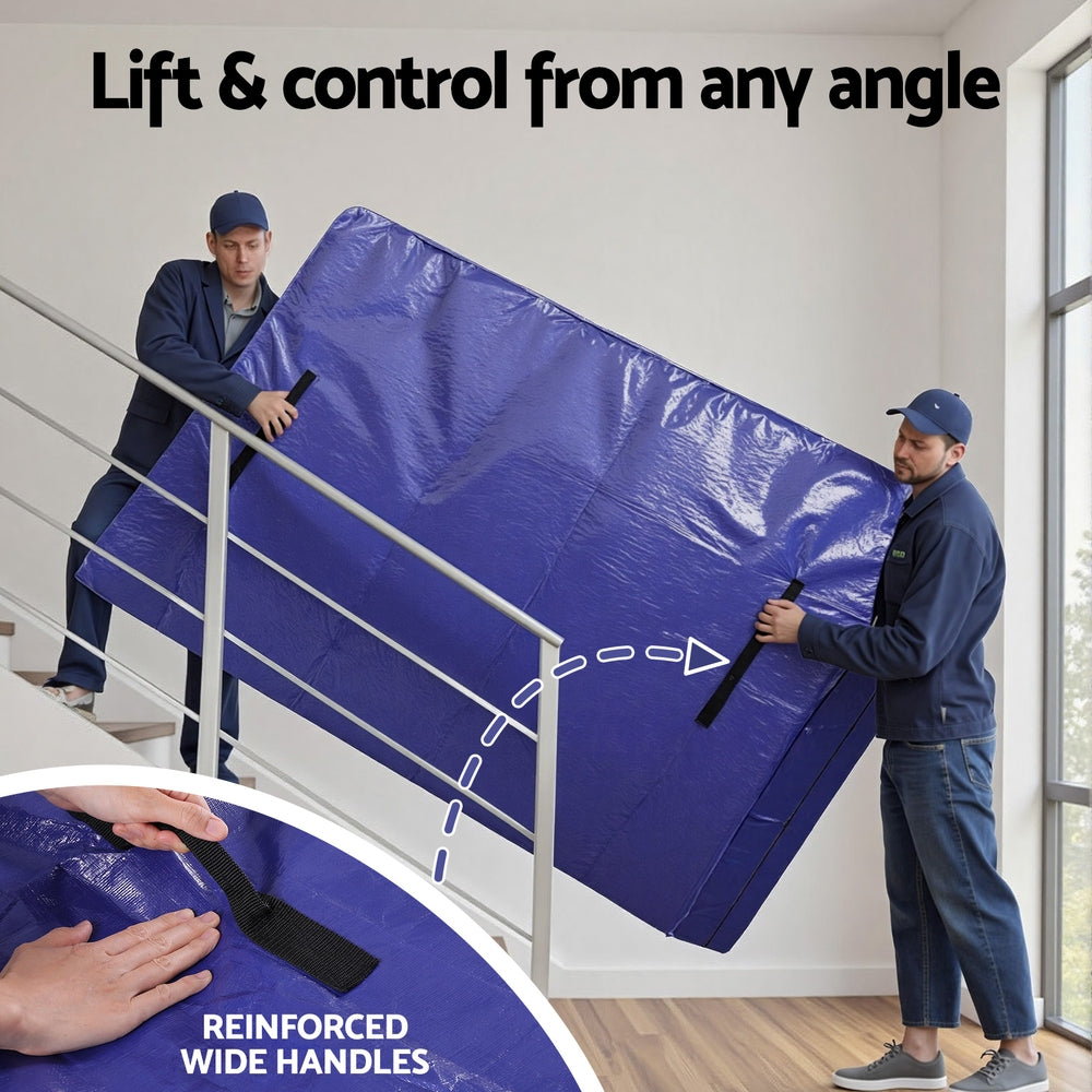 Waterproof double mattress protector bag with zipper closure