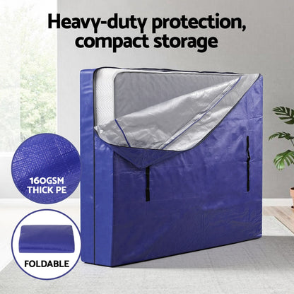 Reusable king mattress dust cover for storage and relocation